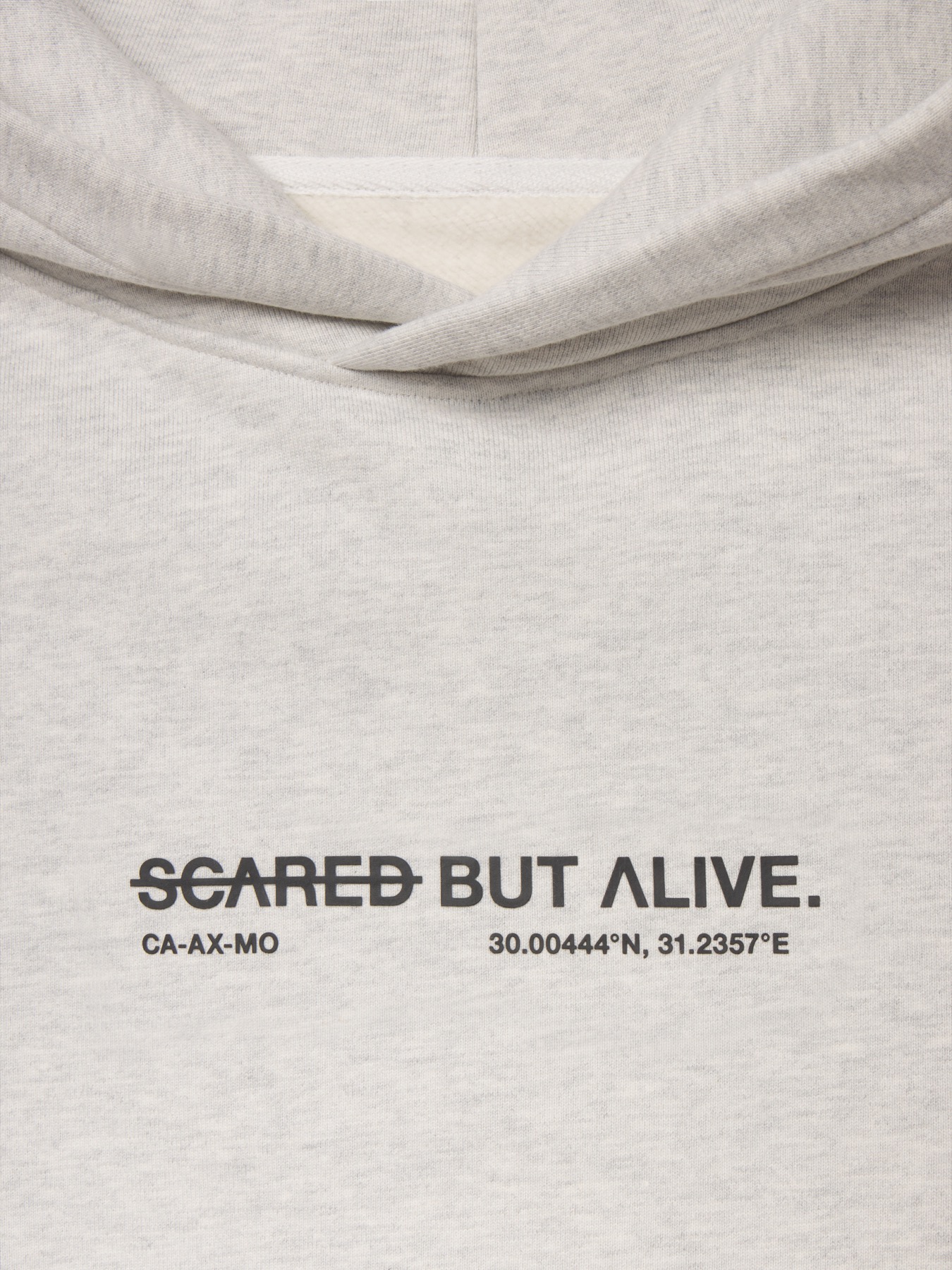 Heavyweight hoodie fabric detail